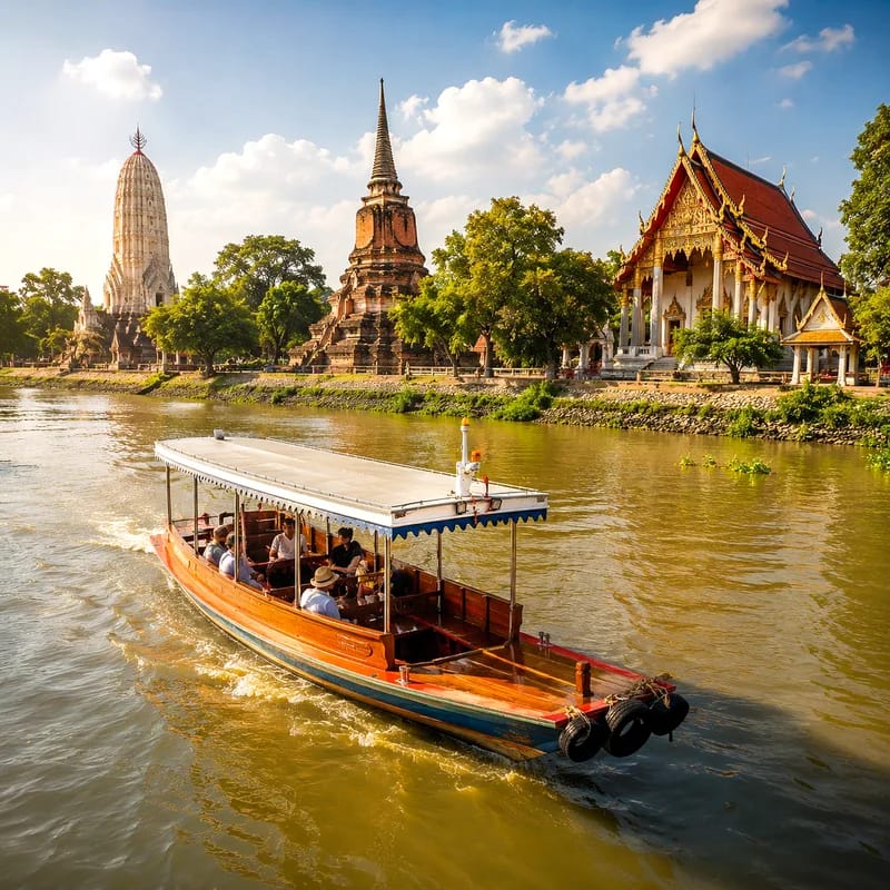 ล่องเรือไหว้ 3 วัด อยุธยา (เรือ M)