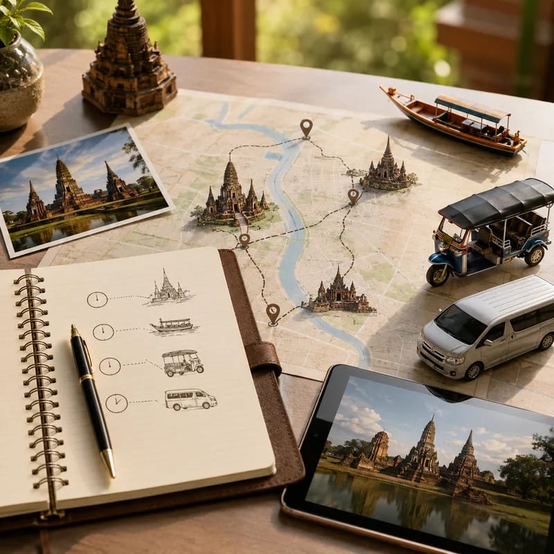 บริการวางแผนทริปท่องเที่ยวอยุธยา